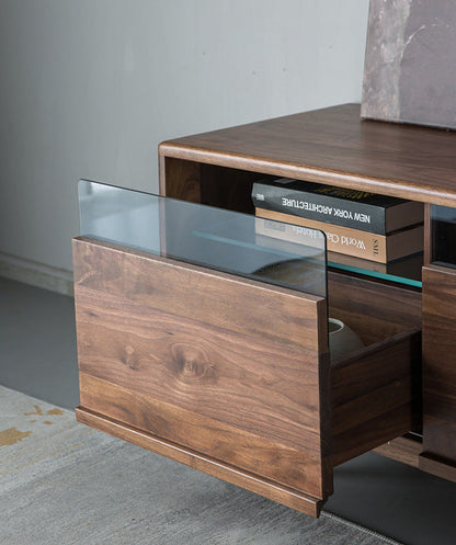 Mazonvintage-Fable Solid Walnut Wood Mountain Design TV Stand