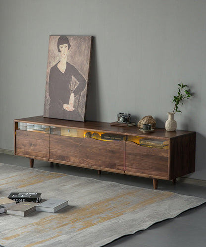 Mazonvintage-Fable Solid Walnut Wood Mountain Design TV Stand