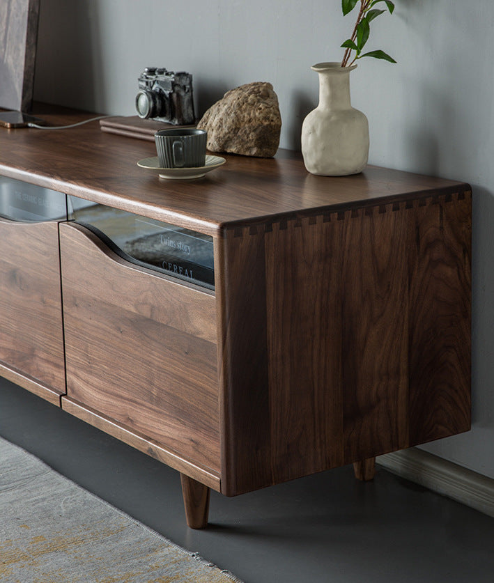 Mazonvintage-Fable Solid Walnut Wood Mountain Design TV Stand