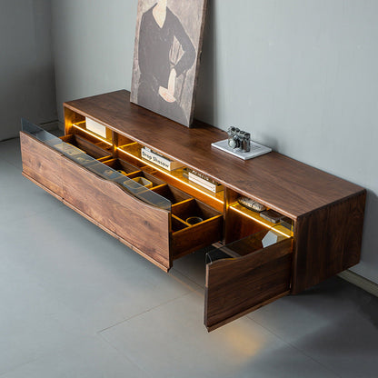Mazonvintage-Fable Solid Walnut Wood Mountain Design TV Stand