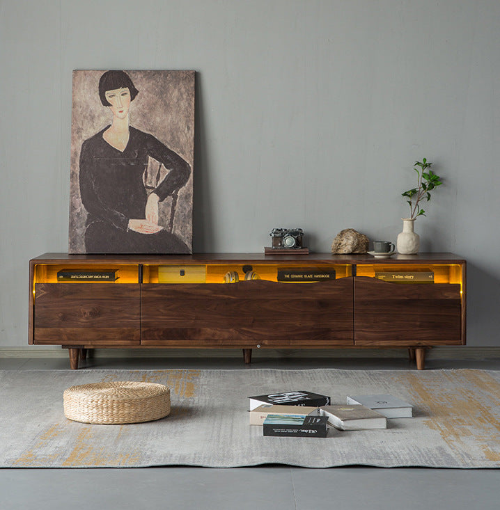 Mazonvintage-Fable Solid Walnut Wood Mountain Design TV Stand