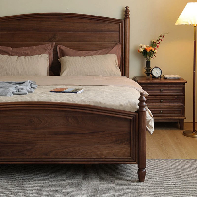 Mazonvintage-Noble America Antique Solid Walnut Wood Bed