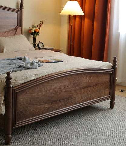 Mazonvintage-Noble America Antique Solid Walnut Wood Bed