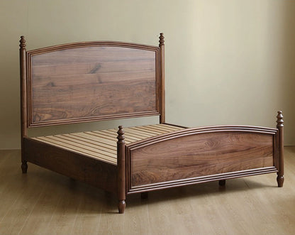 Mazonvintage-Noble America Antique Solid Walnut Wood Bed