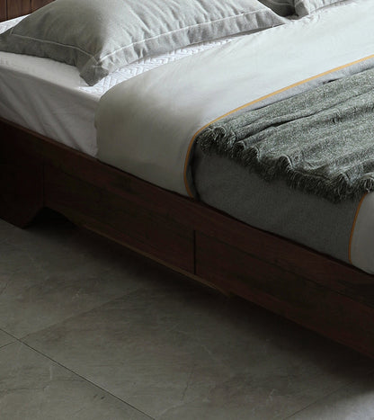 Mazonvintage-Sierra Big Hydraulic Bed Made of Black Walnut Wood