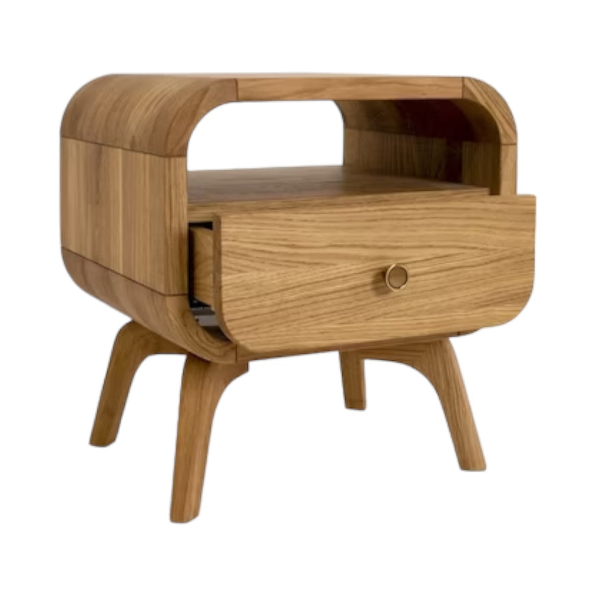 Manrico Oak Wood Bedside