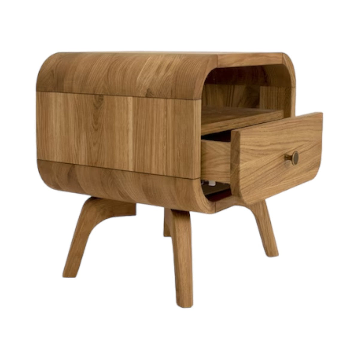 Manrico Oak Wood Bedside