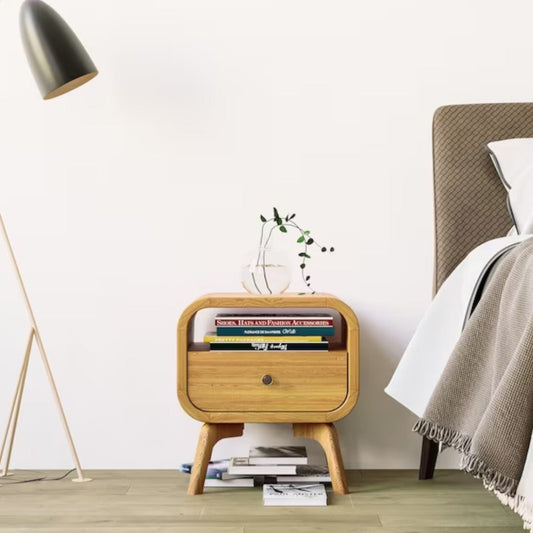 Manrico Oak Wood Bedside