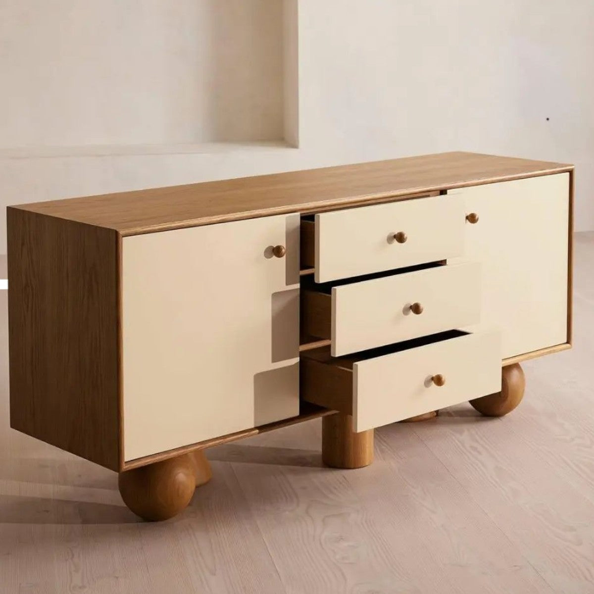 Marcel Oak Wood Cabinet & Sideboard