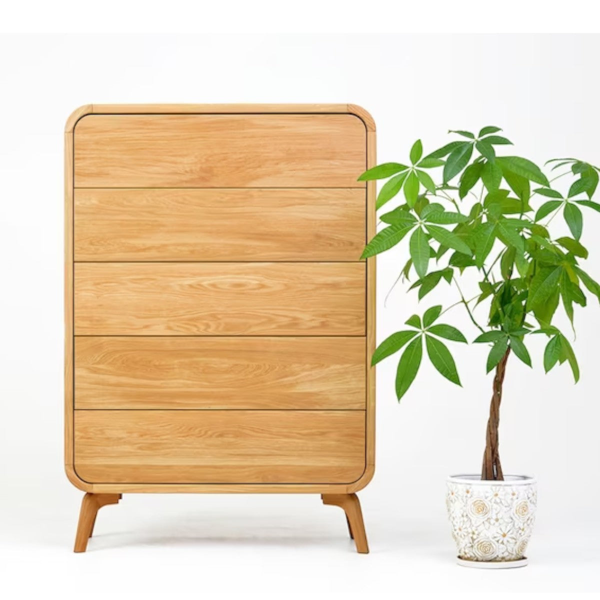 Marcela Oak Wood Chest of Drawers