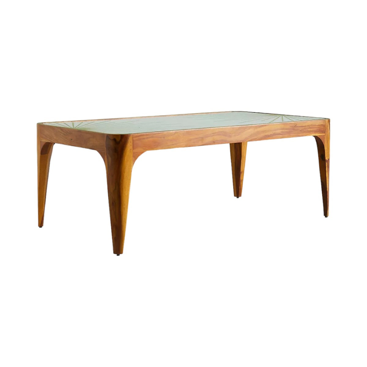 Maren Brass Starburst Rectangular Coffee Table