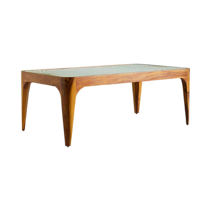 Maren Brass Starburst Rectangular Coffee Table