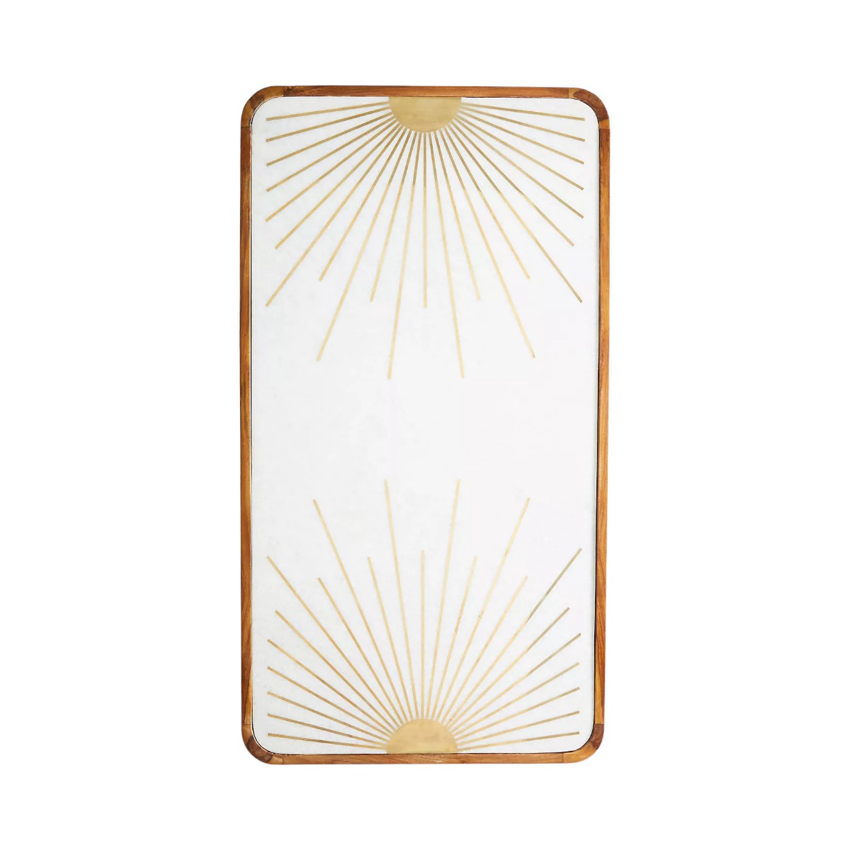 Maren Brass Starburst Rectangular Coffee Table