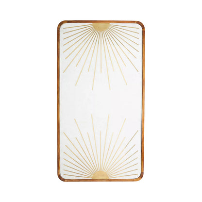 Maren Brass Starburst Rectangular Coffee Table