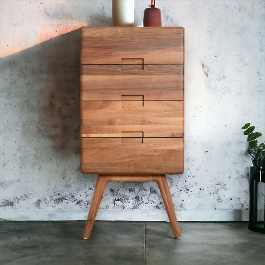 Nevio Walnut Wood Chest of Drawers
