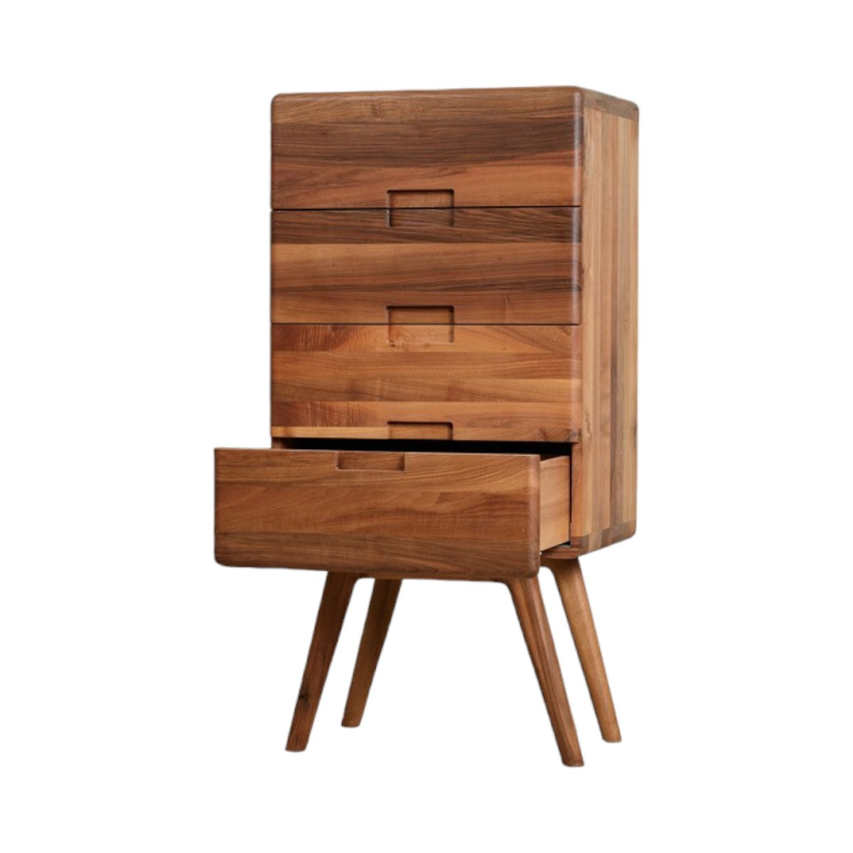 Nevio Walnut Wood Chest of Drawers