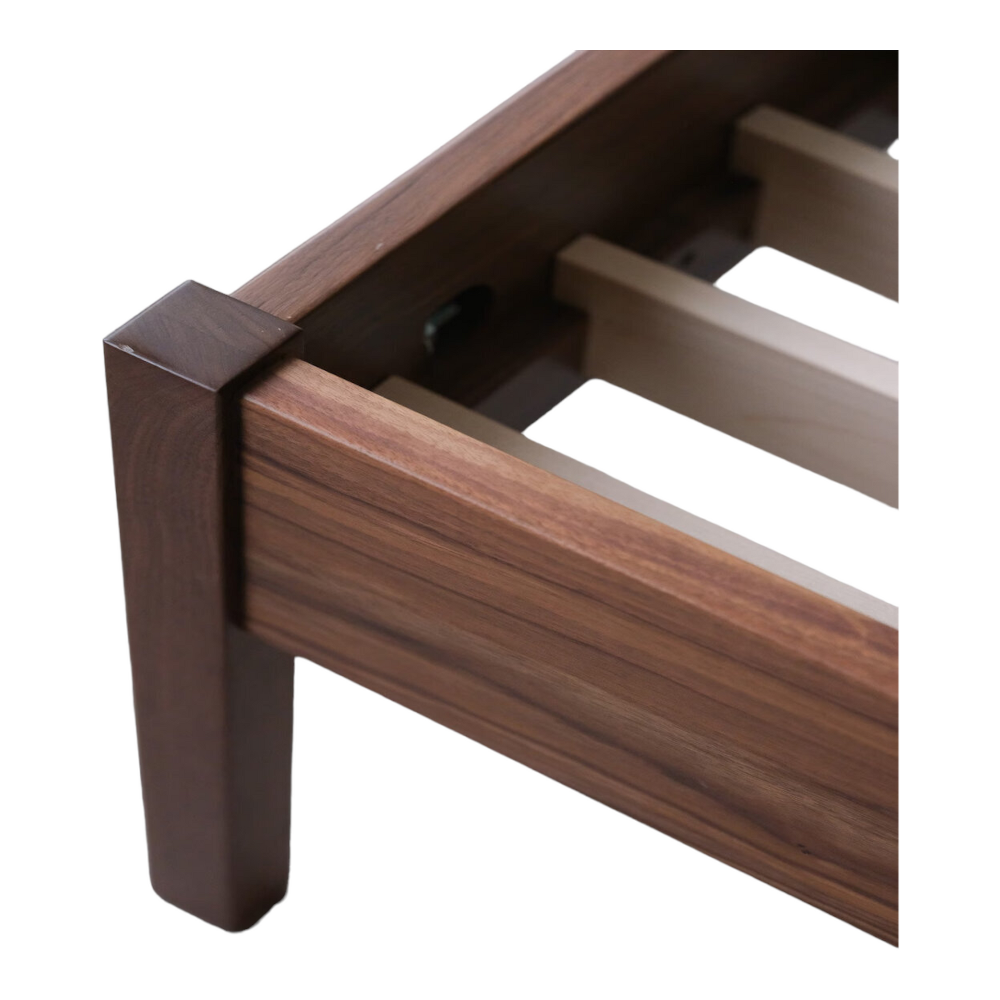 Ahti Walnut Queen Size Wood Bed