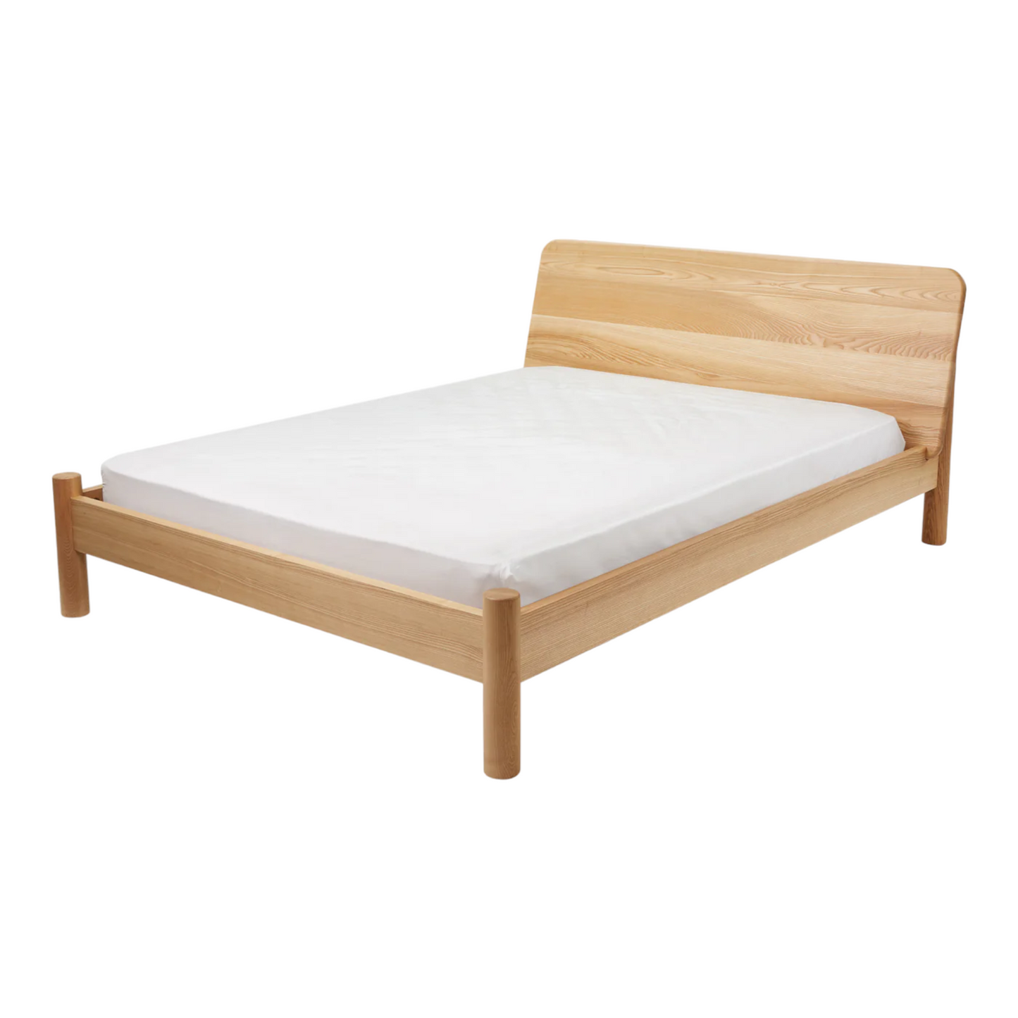 Aika White Oak Wood Bed