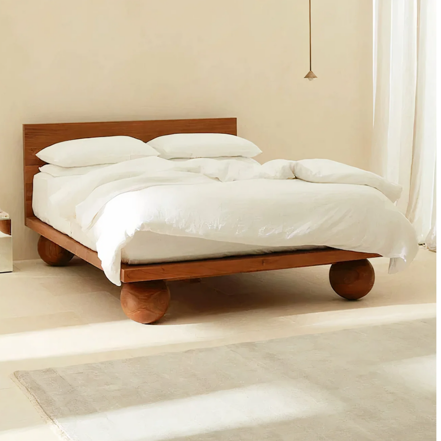Aadi Oak Wood Bed