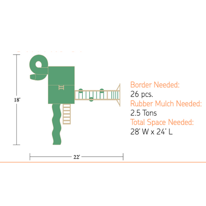Orbit Nebula Climber Vinyl Swing Set