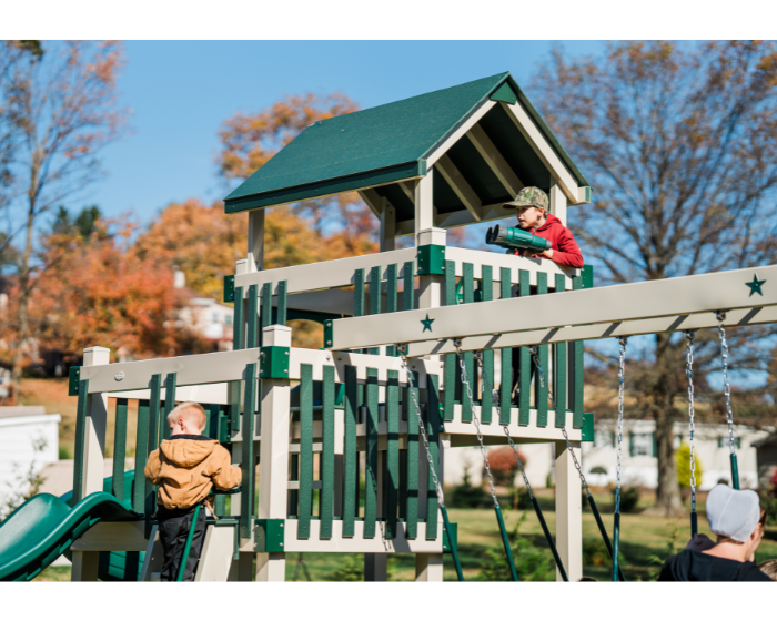 Orbit Nebula Climber Vinyl Swing Set