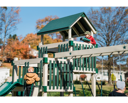 Orbit Nebula Climber Vinyl Swing Set