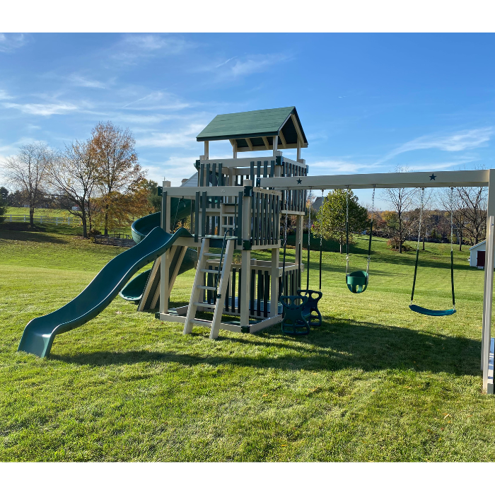 Orbit Nebula Climber Vinyl Swing Set