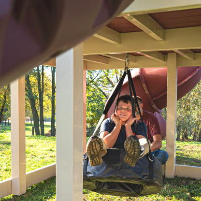Orion’s Hideout Vinyl Swing Set with Playhouse
