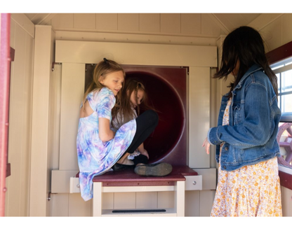 Orion’s Hideout Vinyl Swing Set with Playhouse