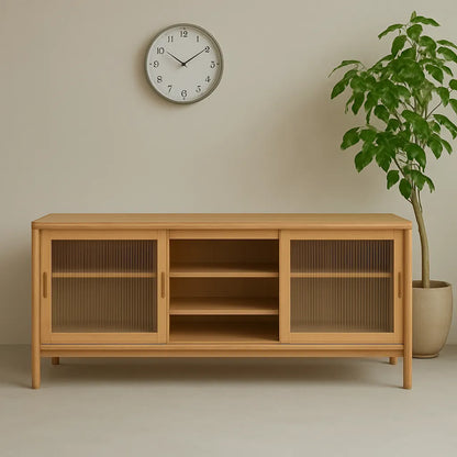 Sliding Door Kitchen Cabinet Modern Lowboard Storage