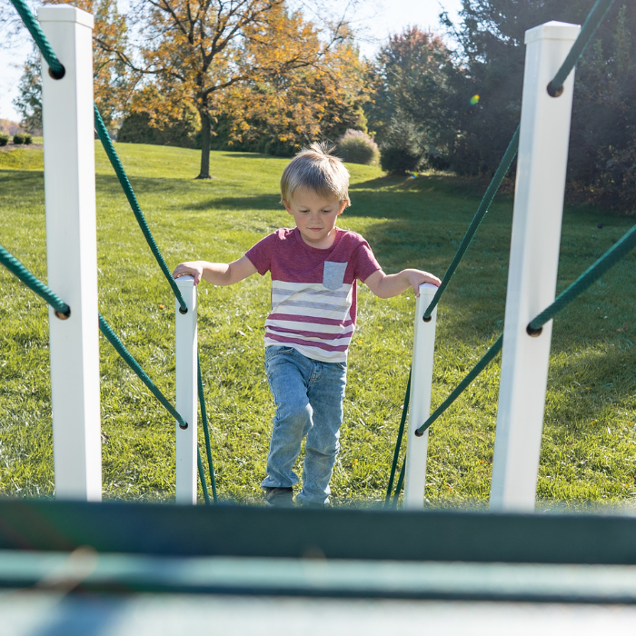 Silver Star Vinyl Swing Set with Ramp