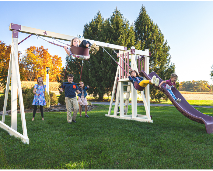 Star 2 Vinyl Swing Set