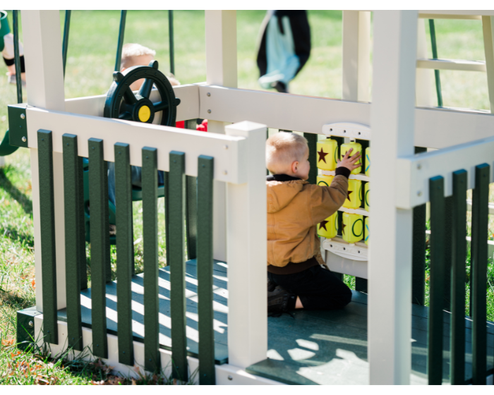 Orbit Nebula Climber Vinyl Swing Set
