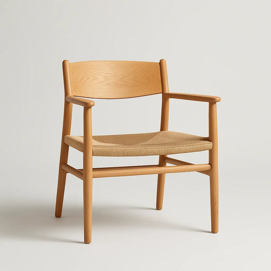 Woven Seat Armchair Comfort Elevating Scandinavian Living Spaces