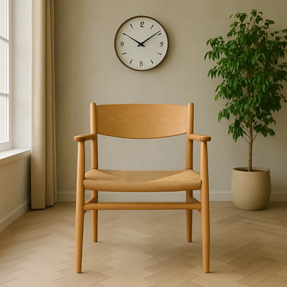 Woven Seat Armchair Comfort Elevating Scandinavian Living Spaces