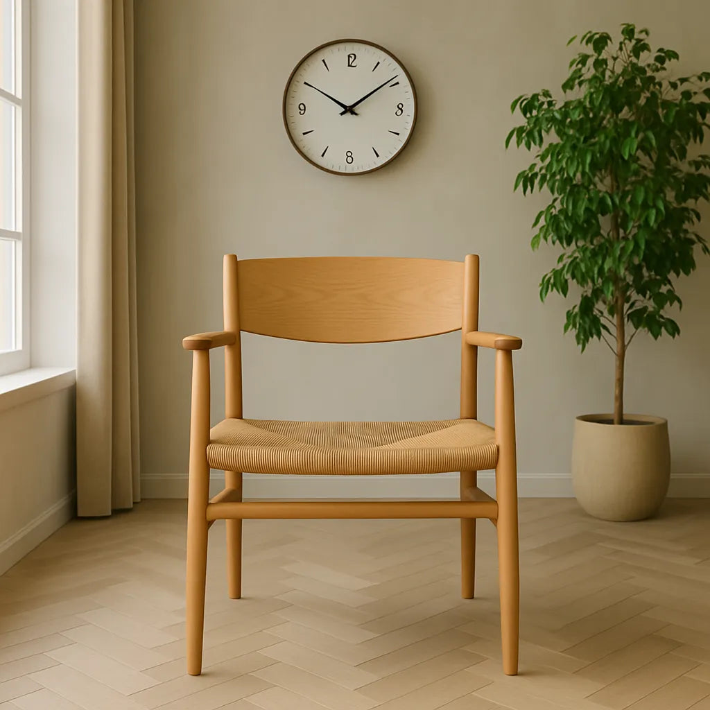 Woven Seat Armchair Comfort Elevating Scandinavian Living Spaces
