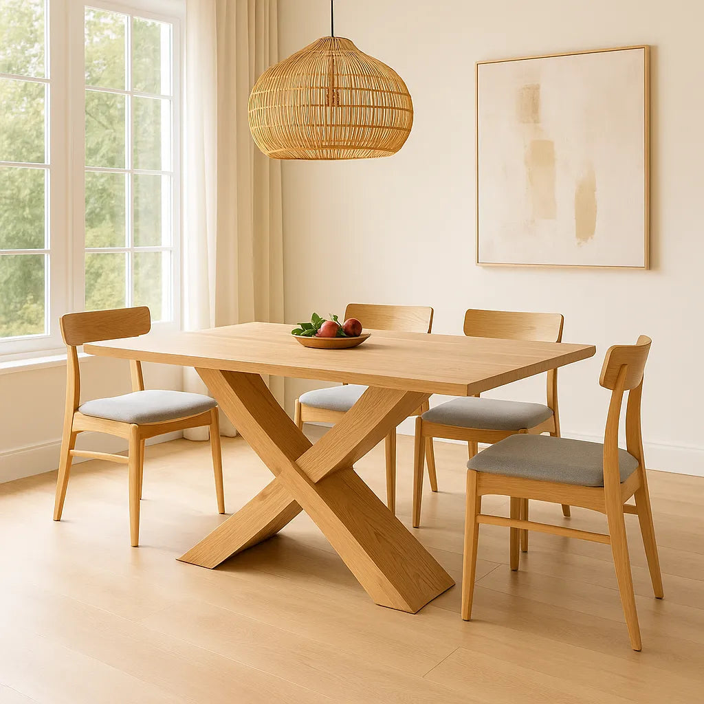 X Base Dining Table Harmony Creating Effortless Modern Dining Style