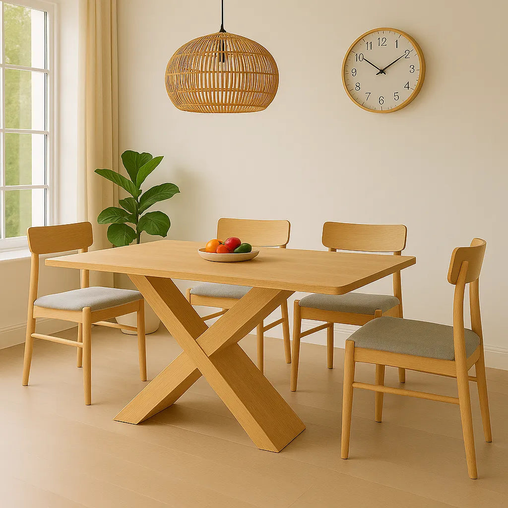 X Base Dining Table Harmony Creating Effortless Modern Dining Style